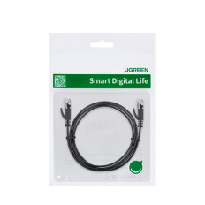 Plochý sieťový kábel patchcord RJ45 LAN Ethernet Cat. 6 2m čierne