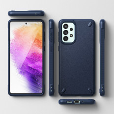 Trvanlivé a elastické puzdro Galaxy A73 Onyx Navy
