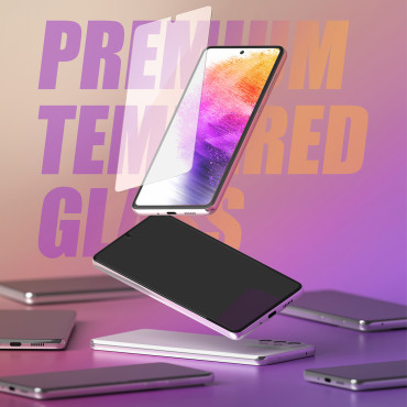 Rūdīts stikls A73 5g Invisible Defender ID Glass 2.5d 0.33mm