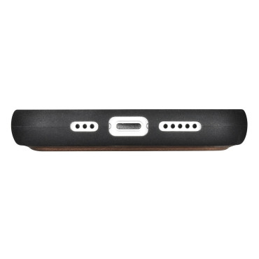 2In1 Läderfodral med iPhone 14 Anti-RFID Oil Wax Wallet Case Dark-Brown