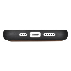 2In1 Läderfodral med iPhone 14 Anti-RFID Oil Wax Wallet Case Dark-Brown