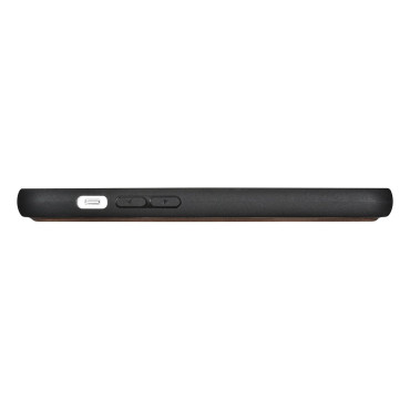2in1 Case Ādas segums ar iPhone 14 Pro Anti-RFID eļļas vaska maku korpusu tumši brūna