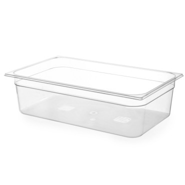 Recipiente GN transparente do policarbonato GN 1/1, 100 mm - Hendi 861226