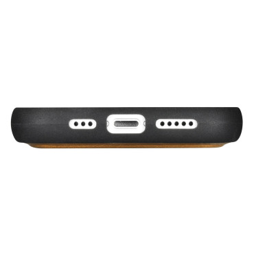 2In1 Läderfodral med iPhone 14 Pro Anti-RFID Oil Wax Wallet Case Ljusbrun