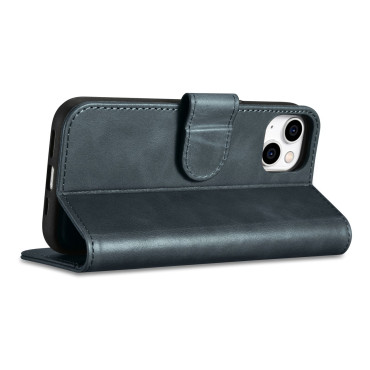 2in1 Case läderkåpa med iPhone 14 plus Anti-RFID Oil Wax Bakgrund