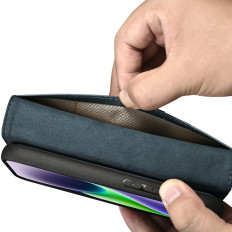 2in1 gadījums Ādas segums ar iPhone 14 Plus Anti-RFID eļļas vaska tapetes