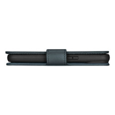 2in1 Case Läderhölje med iPhone 14 Pro Max Anti-RFID Oil Wax Plånbok Väska Blå