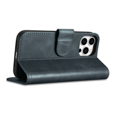 2N1 CASE Kožený kryt s iPhone 14 PRO MAX Anti-RFID Olejové voskové WAX Wallet Case Blue