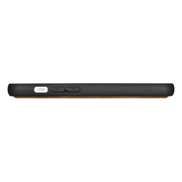 2in1 usnjeni pokrov z iPhone 14 Pro Max Anti-RFID olje voska denarna luska-rjava