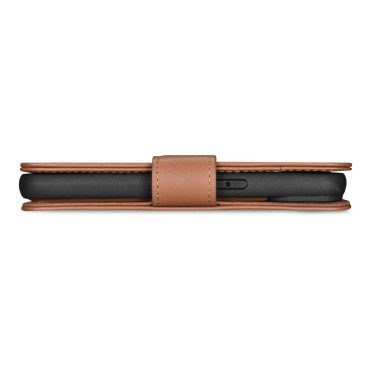 2in1 usnjeni pokrov z iPhone 14 Anti-RFID Wallet Case Brown