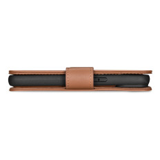 2in1 usnjeni pokrov z iPhone 14 Anti-RFID Wallet Case Brown