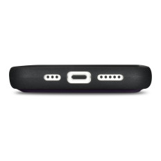 2in1 fall läderkåpa med iphone flap 14 anti-rfid plånboksfall mörk-violett
