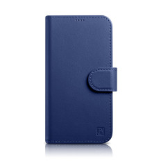 Housse en cuir 2in1 avec flop iPhone 14 Anti-RFID Wallet Case bleu