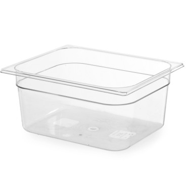 Recipiente GN transparente de policarbonato GN 1/2 altura 100 mm - Hendi 861424
