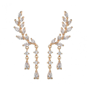 Golden dangling earrings,...