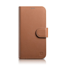 2In1 Case Läderhölje med iPhone 14 Pro Anti-RFID plånboksväska brun