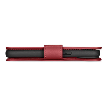 2in1 usnjeni pokrov z iPhone 14 Pro Anti-RFID WASE TASE RDEČA