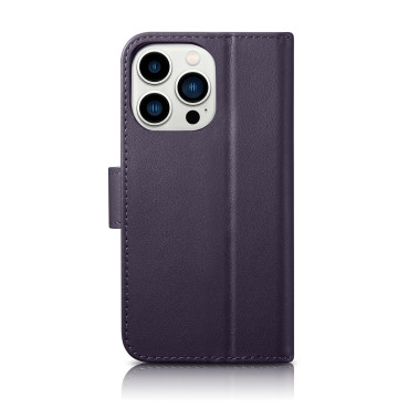 2In1 Case Läderfodral med iPhone 14 Pro Anti-RFID plånboksfall