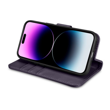 2in1 Case usnjena torbica z iPhone 14 Pro Anti-RFID denarnice