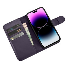 2in1 Case usnjena torbica z iPhone 14 Pro Anti-RFID denarnice