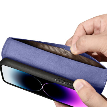 2N1 CASE Kožený kryt s iPhone 14 Pro Anti-RFID Wallet Svetlo
