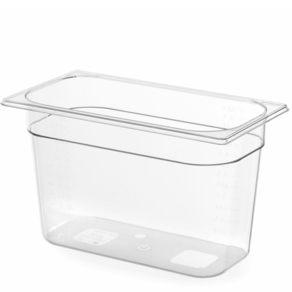 Recipiente GN transparente de policarbonato GN 1/3 altura 65 mm - Hendi 861530
