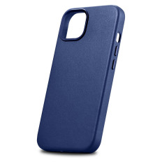 Prípad z prírodného koženého puzdra pre iPhone 14 plus Magsafe Case Koža Blue