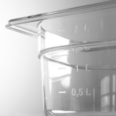 Recipiente GN transparente de policarbonato GN 1/3 altura 65 mm - Hendi 861530