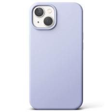 Caso de silicone flexível para iPhone 14 mais 6.7 '' lavanda de silicone