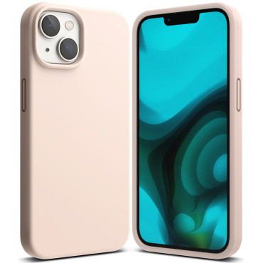Flexibelt silikonväska till iPhone 14 plus 6,7 '' Silicone Rosa sand