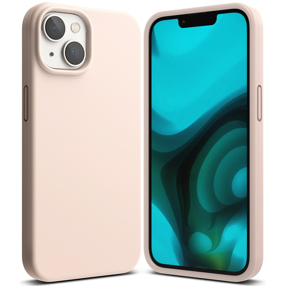 Flexibelt silikonväska till iPhone 14 plus 6,7 '' Silicone Rosa sand