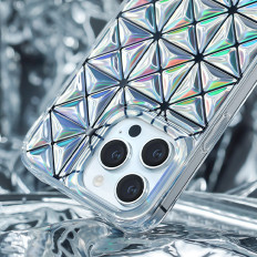 Caso de caso no iPhone 14 Pro Voltar Habitação Voltar Miya Series Laser Color
