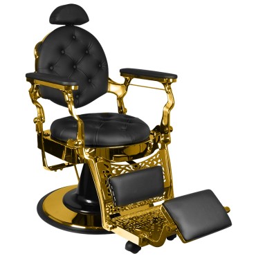 Gabbiano Giulio Gold Black Friseurstuhl