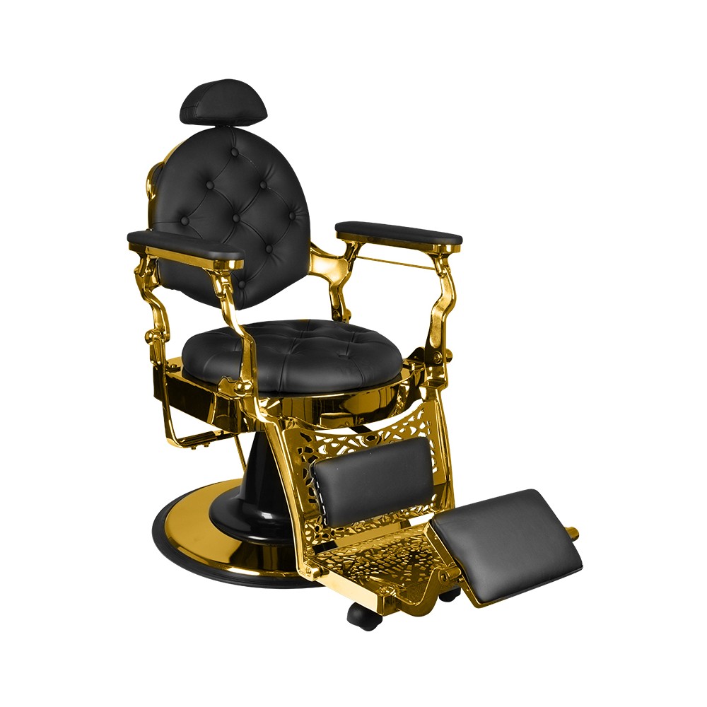 Cadeira de barbeiro Gabbiano Giulio Gold Black