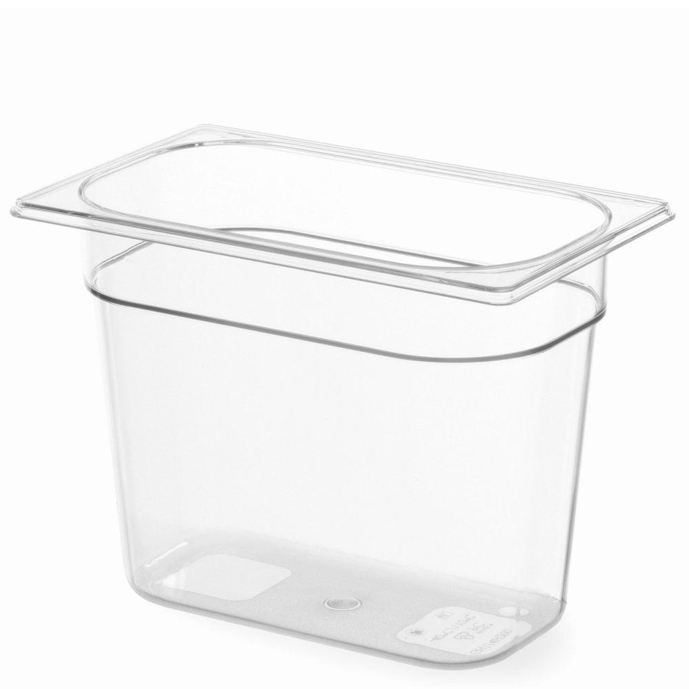 Conteneur GN transparent en polycarbonate GN 1/4 hauteur 100 mm - Hendi 861622