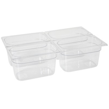 Container GN transparent från polykarbonat GN 1/4, 100 mm - Hendi 861622