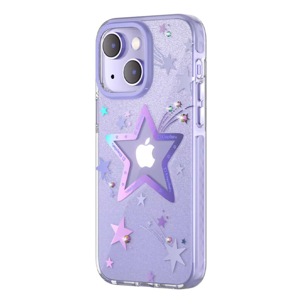 Case Cover iPhone 14 Plus Sydän Star Series Purple Star