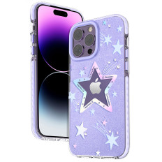 Case Cover in the IPhone 14 Plus Heart Star Series Purple Star