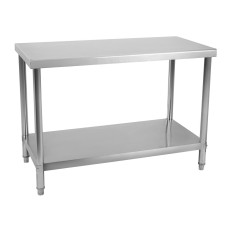 Tabella per ripiano inferiore in acciaio inox da tavolo da cucina 100x70cm