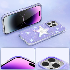 Case Cover in the IPhone 14 Plus Heart Star Series Purple Star