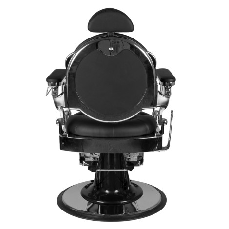 Sillón de Barbero Gabbiano Giulio plata negro — vista trasera