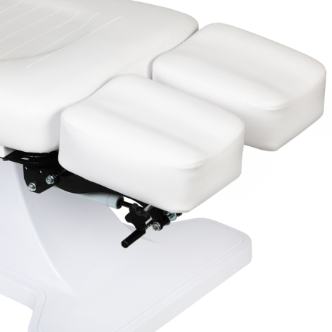 Silla podológica hidráulica 112 blanca — detalle del asiento