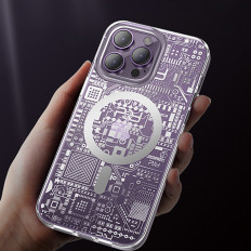 Magnētiskais gadījums iPhone 14 MagSafe PQY Geek sērijas zelts