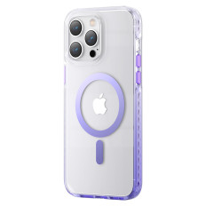 Magnetische iPhone 14 Plus Magsafe PQY Ice Crystal Series Purple