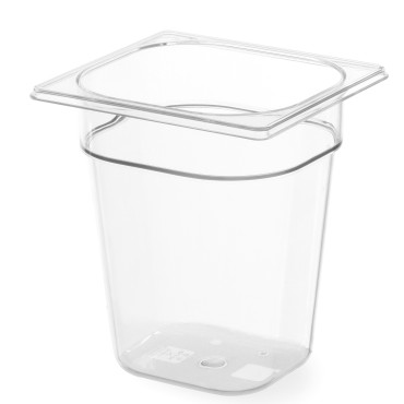 Recipiente GN transparente de policarbonato GN 1/6 altura 65 mm - Hendi 861738