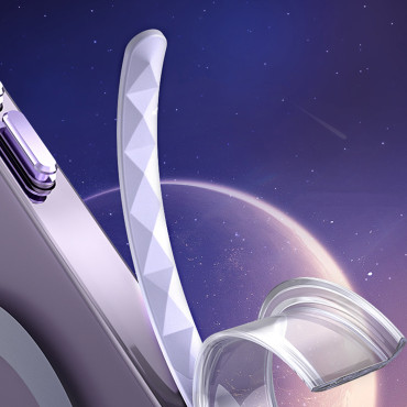 IPhone magnético 14 mais magsafe pqy gelo cristal série roxo