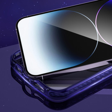IPhone magnético 14 mais magsafe pqy gelo cristal série roxo