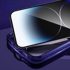 IPhone magnético 14 mais magsafe pqy gelo cristal série roxo