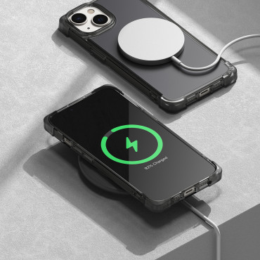 Odolný a odolný puzdro pre iPhone 14 plus fúzny nárazník sivá