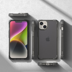 Odolný a odolný puzdro pre iPhone 14 plus fúzny nárazník sivá
